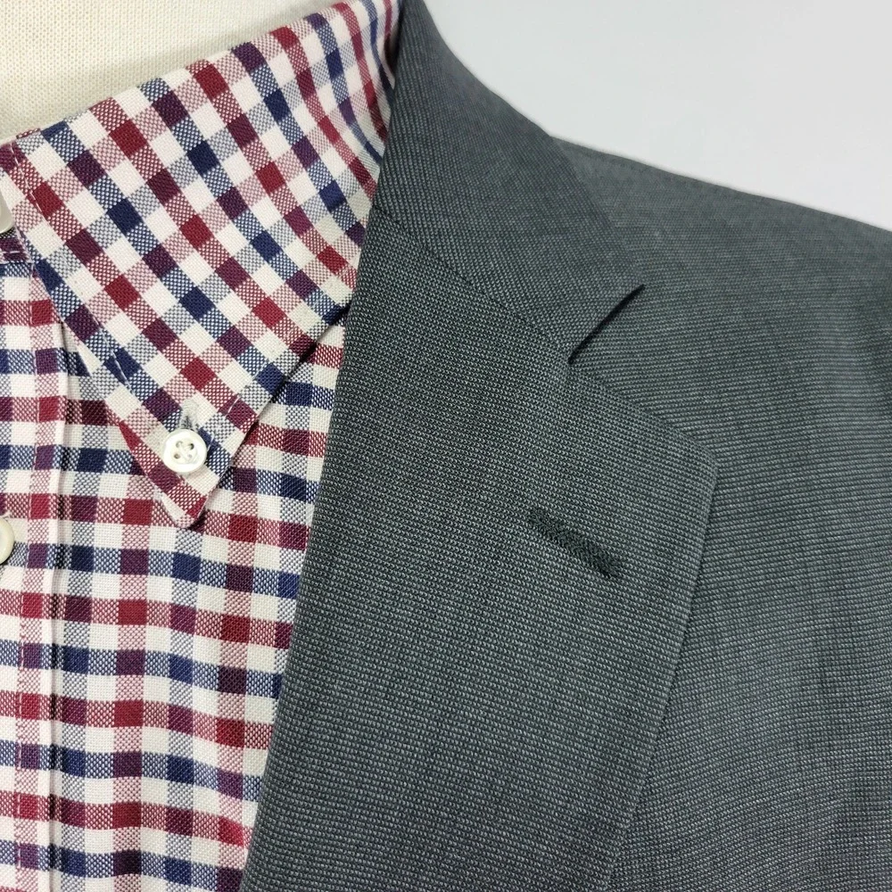 Stafford Men's Sport Coat Blazer Coolmax All Season‎ Eco Made Wool Polyester 46S